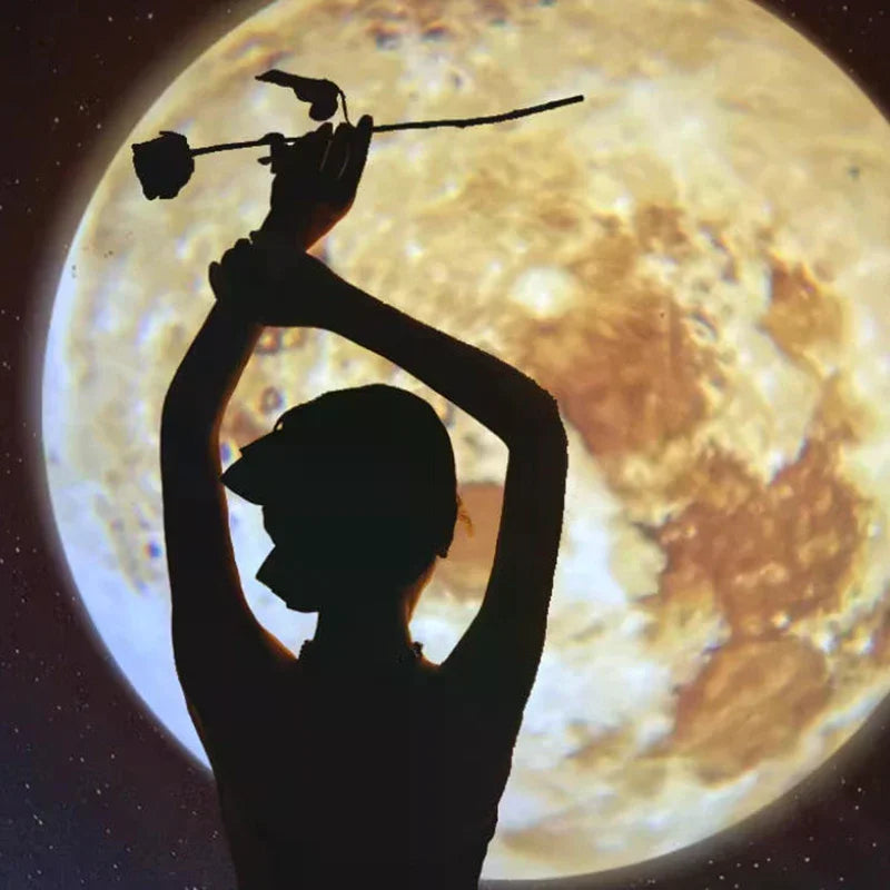 USB Ceiling Moon Earth Projection Atmosphere Light Romantic Bedroom Decoration Galaxy Projector Starry Sky Lamp Night Light